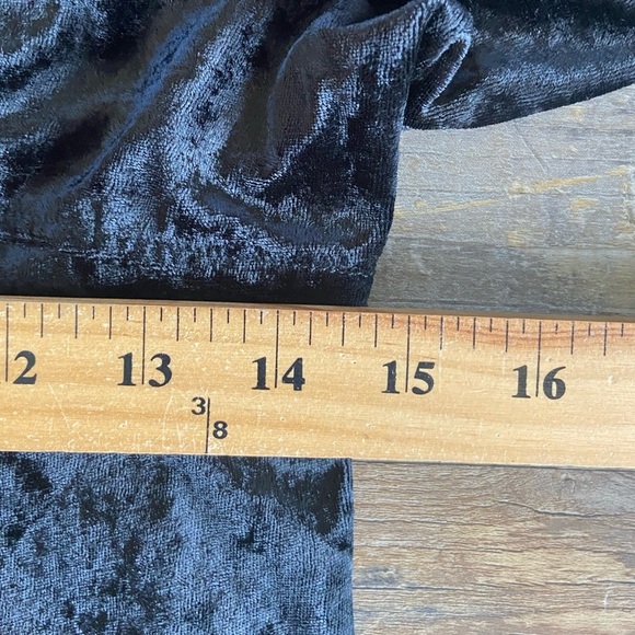 Brett Alixander Y2K 90s Velvet Maxi Dress Size 12 Black Whimsigoth Witchy Goth - Picture 6 of 9